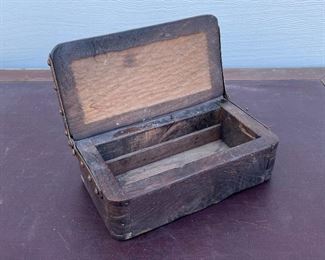 Lovely hand hewn box. C1920?