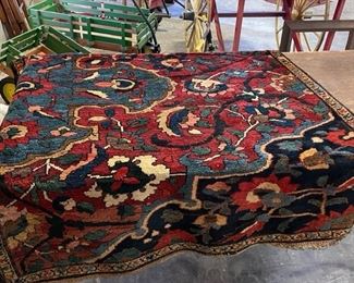 Salesman Sample size,  showing central medallion of larger rug.  bordered all around. Early 20th C.