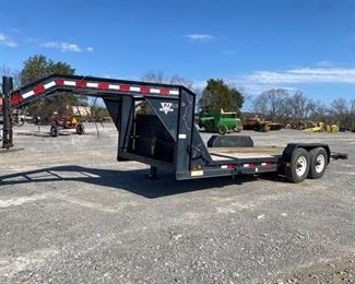 20' PJ 14K GOOENECK TILT EQUIPMENT TRAILER