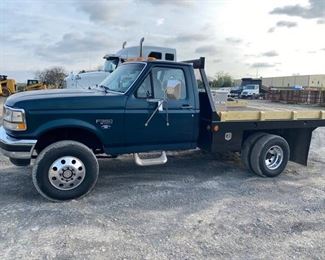1997 FORD F-350 4X4 FLATBED TRUCK