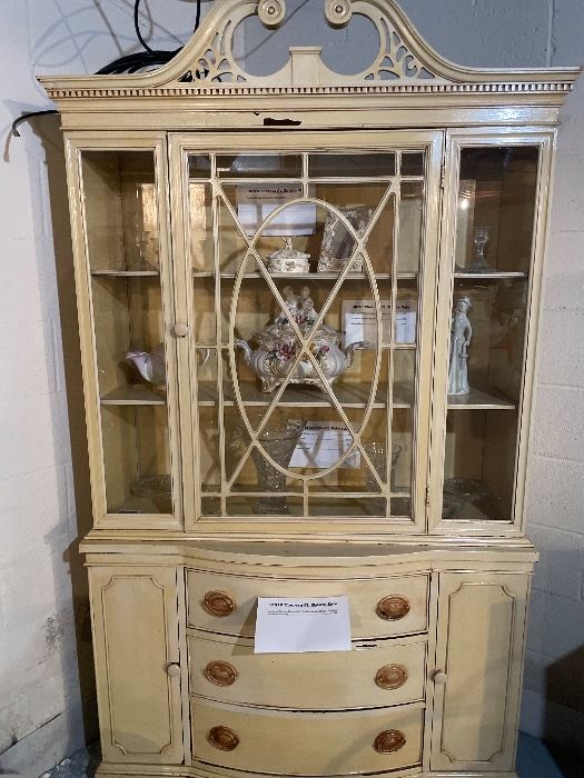 This Dining Set includes: Buffet/Desk/China Cabinet/Table with 2 Chairs