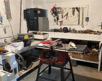 Table Saw and various tools