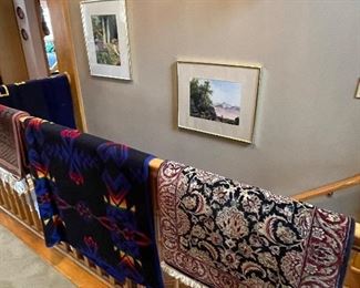 Rugs and Pendleton blanket