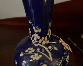 Blue vase purchased at auction in 1970s