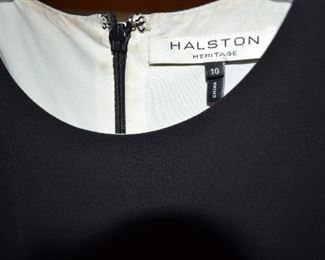 Black and white high-low dress. 