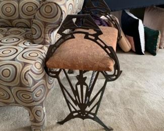 Art Deco Cast Iron Bench