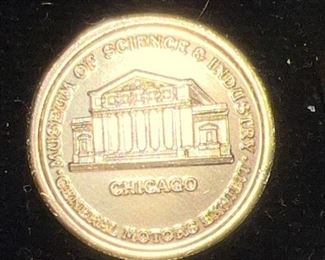 Gold tone coin