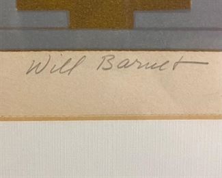 Will Barnett, American, New York, Massachusetts, 1911-2012, "Cat and Canary", Serigraph, 2/225 edition, Pencil Signed