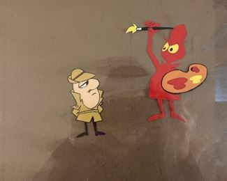 Warner Brothers original animation cel from "The Pink Panther", hand inked, hand painted