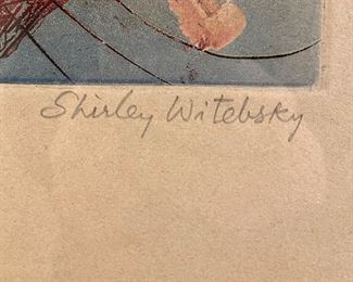 Shirley Witebsky, American, Canadian, 1925-1966, "Sea Star", Original color etching, edition of 60.