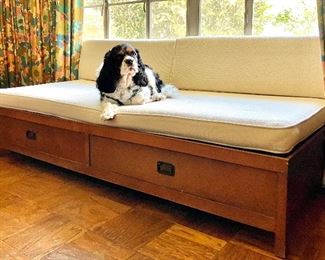 Authentic mid-century daybed with two storage drawers below