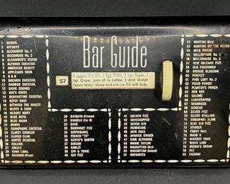 This mid-century bar guide is a must for any serious mixologist. Made by Glenn Shaw Creations, Los Angeles