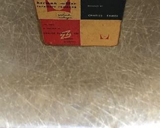 Herman Miller Eames rocking chair label