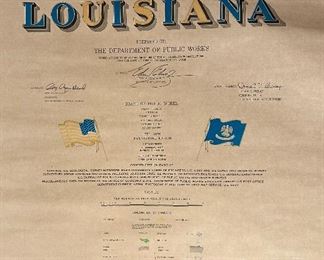 Detail of Louisiana Map
There is a repairable tear at the bottom right corner
