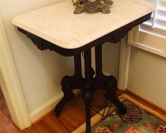 Victorian Mahogany  Marble Top Table