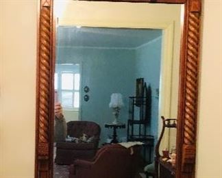 Sizeable  19th Century  
antique victorian mirror stick and ball 