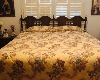 King headboard , bed and frame 