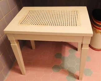 Small Cane bottom bench/stool