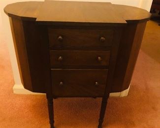 Martha Washington Early 1900s Mahogany  sewing cabinet/side table