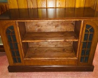 Vintage tv cabinet turned into a shelf unit