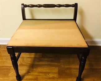 Vanity bench/stool.  Seat need to be finished or covered.