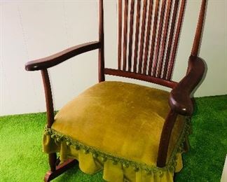Vintage spindle back rocker