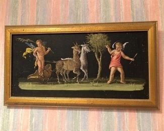 Framed canvas Gallo Giovanni, Mixed Media, Pompei Amorini Fionai