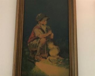 A Boy and his dog by Frances Tipton Hunter 

Frances Tipton Hunter (September 1, 1896 – March 3, 1957) was an illustrator who created covers for The Saturday Evening Post and many other magazines between the 1920s and 1950s. Her work is very similar in style to that of Norman Rockwell.



