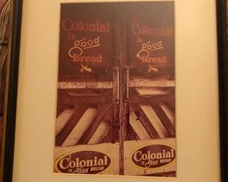 Framed photograph of colonial bread doors