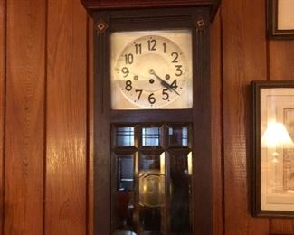 Beveled glass wall clock