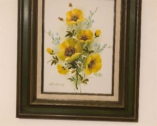 
: Yellow Flower Painting Corbeau Artist
