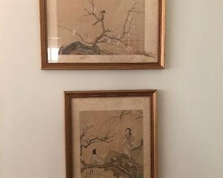 Framed oriental prints