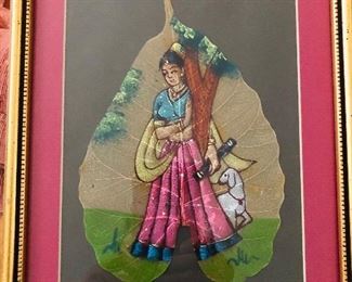 Hand painted Pipal leaf