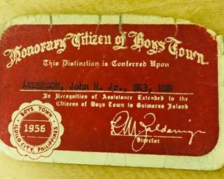 Vintage boys town card