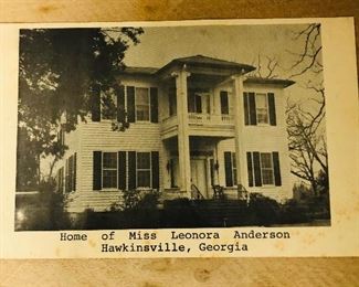 Local vintage post card Home of Miss Lenora Anderson/1975