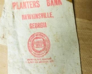 Vintage canvas planters bank bag