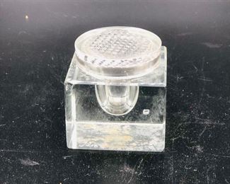 Vintage pressed glass ink well