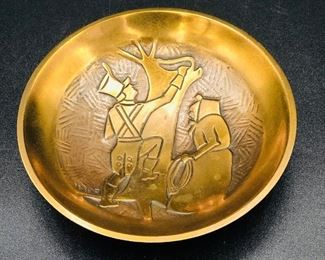 Hans Christian Andersen 1805-1875 brass story plate