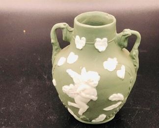 Sage jasperware vase