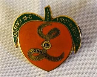 Vintage lioness club pin