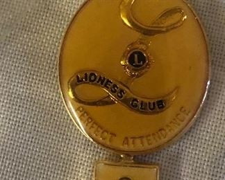 Vintage lioness club pendant 