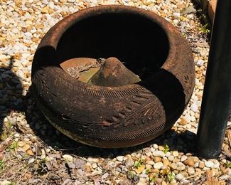 Terra cotta hose caddy