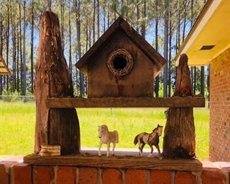 Cypress knee bird house