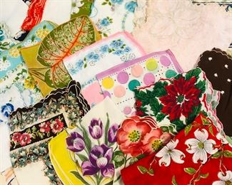 Lots of vintage handkerchiefs 