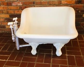 Antique Victorian Sitz Bath
Here is a very rare and unusual bath called the Seated bath or sitz bath. These were unique plumbing fixtures owned by the very wealthy and were available from the 1880's-1920. These were used to sit in and relax. A type of personal Jacuzzi where one could relax, read or meditate. Very rare very neat. This one was made by Standard Sanitary Manufacturing co 
