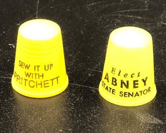 Vintage political thimbles 