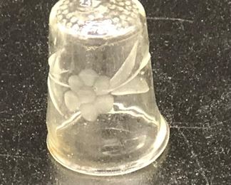 Vintage acid etched thimble 