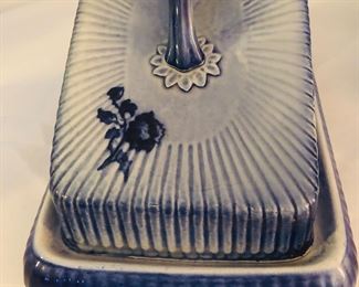 Vintage cobalt cheese dish