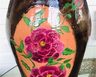 Unusual hand turned decorated Catawba Valley, NC jar
