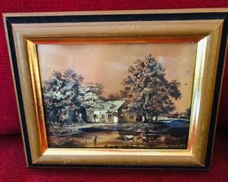  Intercraft Industries Corp Currier & Ives Metallic Framed Print 8x10